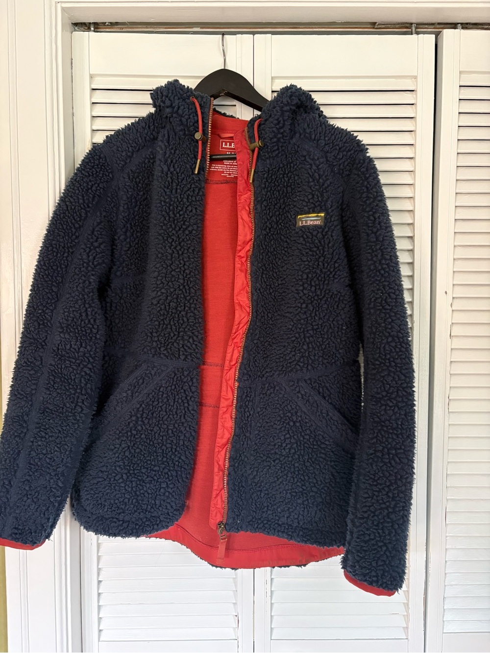 LL Bean mountain pile fleece coat